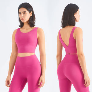 Venta al por mayor de ropa de entrenamiento activa logotipo personalizado conjuntos de yoga V espalda Scrunch sin costuras Yoga gimnasio Fitness conjuntos deportivos - Product Image 6