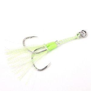 Anzuelo Doble Reforzado de Acero Inoxidable con Fibra Luminosa UV para Pesca en Agua Salada, Personalizable al por Mayor - Product Image 1
