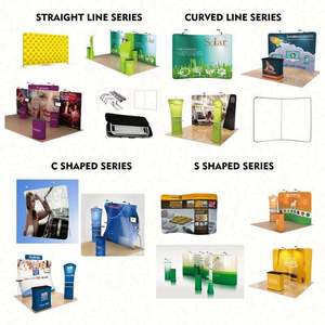 Stand de Fondo Portátil Ligero Personalizado para Exposiciones, de 8 pies, con Cubierta de Tela Tensada Tipo Almohada, para Cabina de Fotos - Product Image 3