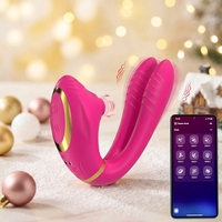 Jouet sexuel féminin, double vibrateur, 9 fréquences, contrôle par application, charge magnétique USB, étanche, silicone lubrifié, ABS rose