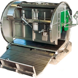 Conception de production en usine Équipement d'abattoir de bétail halal Boîte de mise à mort rotative rituelle pour machine d'abattoir de vaches - Product Image 1
