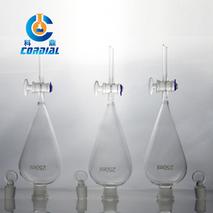 1543 CORDIAL Pabrik Langsung Harga Kualitas Tinggi Lab Glassware Bentuk Pir Kaca Corong Pemisah - Product Image 6