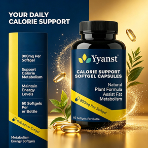 Capsules molles végétaliennes riches en fibres et sans gluten pour le soutien calorique, 800 mg, 60 pièces, formule végétale naturelle, nutrition pour le métabolisme des graisses, adulte - Product Image 5