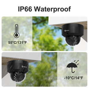Système de caméra de sécurité Anpviz 4K Black Dome PoE pour commerce, maison, magasin, bureau, 8 caméras IP dôme filaires 8MP, NDAA - Product Image 3