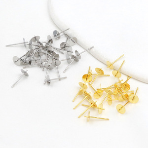 Pendientes en forma de cruz, chapados en oro de 18 quilates, redondos, para la fabricación de pendientes, accesorios de joyería - Product Image 3