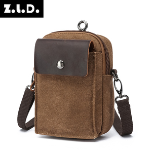 ZUOLUNDUO El mejor bolso de cintura para hombres Bolso de <span class=keywords><strong>cuero</strong></span> para teléfono Bolsas para teléfonos - Product Image 1