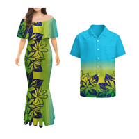 Robes pour femmes de qualité supérieure, à épaules dénudées, sexy, décontractées, pour les fêtes, robe polynésienne, vêtements de plage hawaïens, chemise, vente en gros, OEM, sur mesure, ensemble 2 pièces