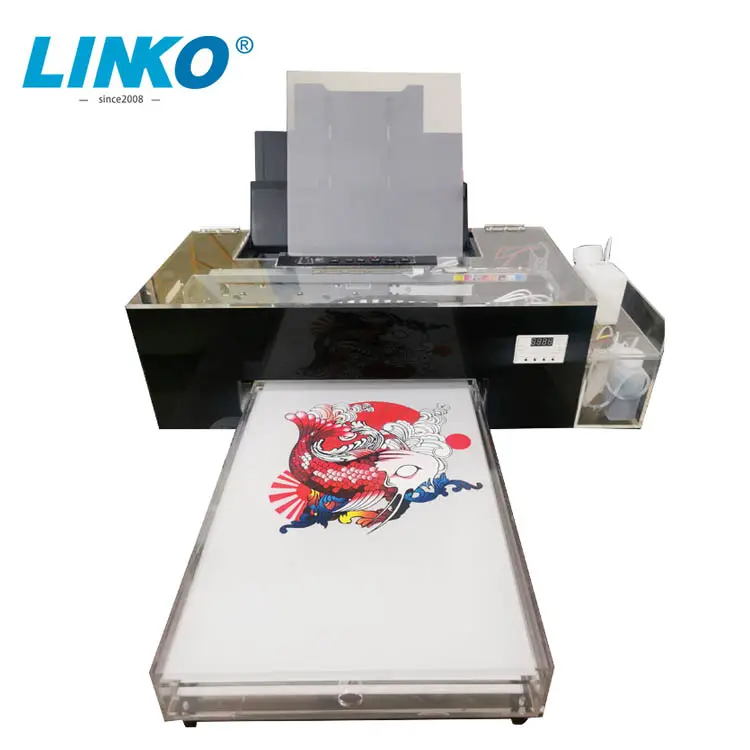 Linko modificada l1800 dtf impressora cme impressora branca, para filme de animal de estimação e pó de fundição quente, impressora de calor