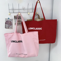 Sac à main de yoga de logo imprimé de grande taille de couleur rose Sac de plage fourre-tout de shopping de plage réutilisable recyclé écologique