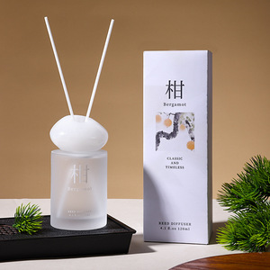 <b>Reed</b> <b>Diffuser</b> Set Glass Cylinder Alcohol Free 120-180 Days Duration For Living Room Bedroom Gift - Product Image 2