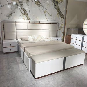 Ensemble de <span class=keywords><strong>chambre</strong></span> à coucher complet de luxe simple et contemporain, lit double king size, rangement à domicile, meubles de <span class=keywords><strong>chambre</strong></span> à coucher en bois modernes et luxueux - Product Image 1