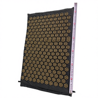 Tapis et coussin de yoga en coton noir pour la pression sur les points d'acupuncture, pour soulager les douleurs dorsales et cervicales à domicile, pliable, léger et compact TENGXIANG