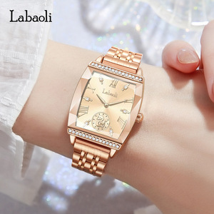 Reloj de pulsera de alta gama para mujer, diseño ovalado simple y elegante, reloj de cuarzo impermeable de cuero genuino - Product Image 3
