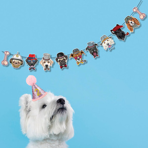 Drapeau d'<span class=keywords><strong>anniversaire</strong></span> pour animaux de compagnie, bannière de fête, motif chien de dessin animé, décoration de fête d'<span class=keywords><strong>anniversaire</strong></span>, drapeau d'<span class=keywords><strong>anniversaire</strong></span> - Product Image 2