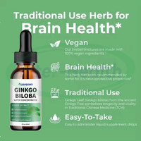 Ausreson OEM Vitamines Ginseng Ginkgo Biloba Extrait Liquide Gouttes Boissons Complément Cérébral Ginkgo Biloba Liquide