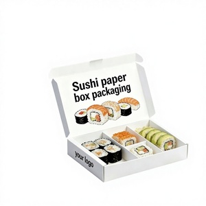 Caja de Embalaje de Papel Desechable y Reciclable de Grado Alimenticio, Económica, <span class=keywords><strong>para</strong></span> Sushi, Galletas, Donuts, Chocolate, Pan, con Acabado Brillante - Product Image 3