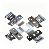 Clip à ressort de torsion en acier laminé à froid nickelé, sur mesure, pour panneau LED, avec design à 2 ou 3 trous, fabriqué par le fabricant