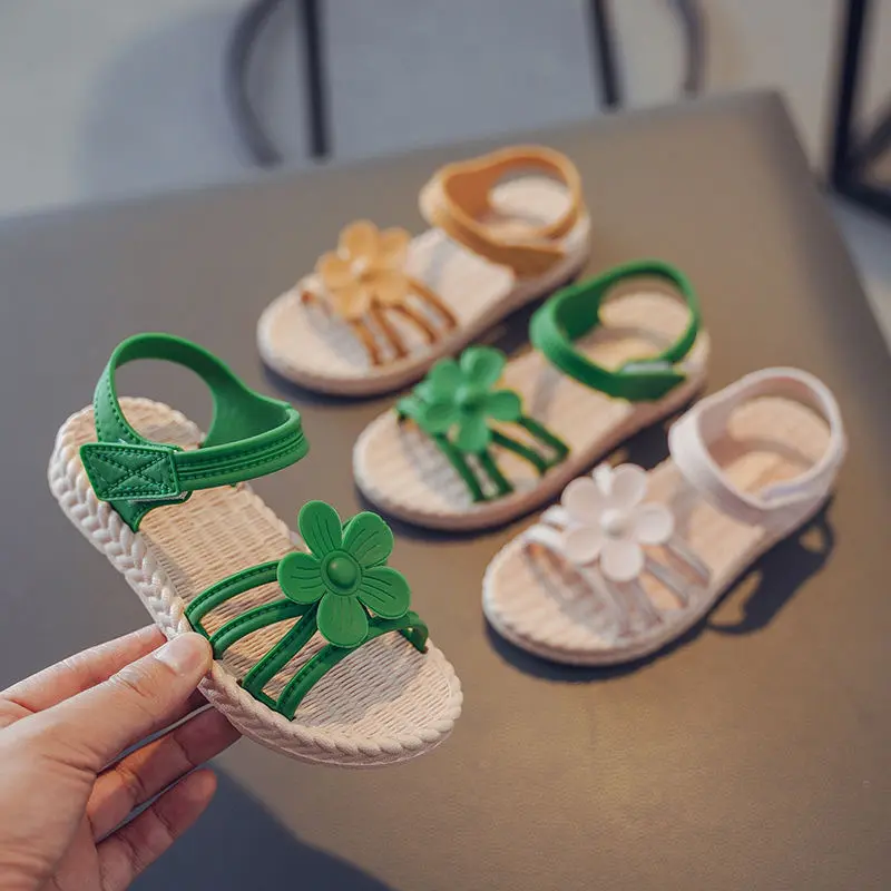 2024 новые трендовые детские летние сандалии для девочек Нескользящие сандалии EVA для девочек