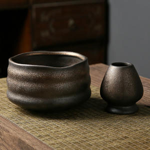 مخصص مصنوع يدويًا وعاء شاي ماتشا الفني طقم صنع ماتشا حامل شاسين ياباني سيراميك ماتشا ويسك - Product Image 4