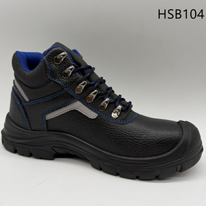 Chaussures de travail minières populaires en acier HY, Kenya, avec embout de protection, prix d'usine, anti-perforation, nouveau style, bottes de sécurité noires HSB107 - Product Image 4