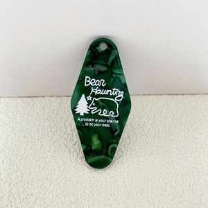 Retro Motel <b>Key</b> <b>Tag</b> Diamond House Number, Personalized logo Hotel Room Number Business Promotion Gift - Product Image 2
