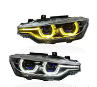 Feux avant à LED pour BMW Série 3 2012-2018 F30 F35 Mise à niveau vers un nouveau style Blanc + Jaune Couleur DRL Feux avant