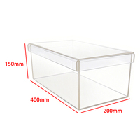 Boîte à chaussures en acrylique transparente personnalisée avec tiroir coulissant, empilable, pour rangement de baskets à la maison, dans le placard ou en vitrine de magasin