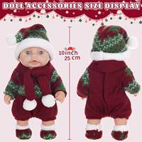 Muñeca de Vinilo de Alta Simulación Estilo Navideño, Conjunto de Punto de Color Personalizado, Decoraciones Festivas de Goma y Plástico, Producción en Masa