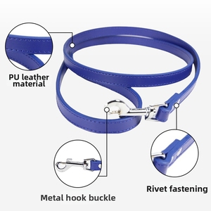 Wholesale Soft PU Leather Dog &amp; <strong>Cat</strong> <strong>Leash</strong> with Rivet Decoration Durable for Small/Medium/Large Dogs - Product Image 2