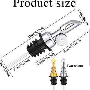 Dispositif de versement de vin en acier inoxydable réutilisable, durable et sans poussière avec <span class=keywords><strong>bouchon</strong></span> de bouteille de vin rouge, <span class=keywords><strong>bouchon</strong></span> de bouteille de vin - Product Image 5