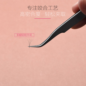Pinzas de acero inoxidable de fábrica, kit de pinzas de alta precisión para extensión de pestañas y uñas, belleza y reparación de electrónica. - Product Image 1
