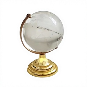 Globe terrestre géographique, globe terrestre éducatif, design moderne écologique, globe décoratif en verre et en cristal éclairé - Product Image 1