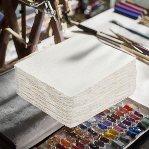 Papier/Bloc de peinture à l'eau Leyton 300 GSM, texture pressée à froid, qualité artiste, 100% coton, impression numérique, côtés collés - Product Image 2