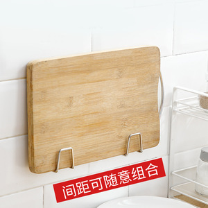 Support de rangement pour éponges Nahe en acier inoxydable à fixer sous l'évier avec ventouse pour outils de nettoyage de cuisine et égouttoir - Product Image 3