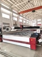Machine de découpe à jet d'eau sur mesure, grande machine de découpe à jet d'eau CNC à portique pour le traitement de plaques métalliques surdimensionnées, certifiée CE