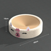 Griffoir pour chat en forme de bol, Nid pour chat en corde de chanvre, Durable, Antidérapant, Résistant aux griffures, Emballage carton moderne, Jouets pour chat