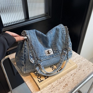 Borsa a <span class=keywords><strong>tracolla</strong></span> in Denim Unisex di grande capacità nuova a spalla singola Casual <span class=keywords><strong>portafoglio</strong></span> da viaggio per coppie borsa a <span class=keywords><strong>tracolla</strong></span> da <span class=keywords><strong>donna</strong></span> - Product Image 6