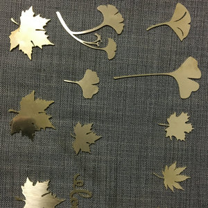 Brass <b>Leaf</b> <b>Wall</b> Decoration Gold Metal Art Home <b>Decor</b> Irregular Shape <b>Wall</b> Mount - Product Image 3