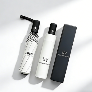 Parapluie pliant automatique anti-UV 3 sections, coupe-vent, pour la pluie et le soleil, personnalisable avec logo, idéal comme cadeau d'affaires promotionnel en gros - Product Image 1