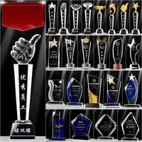 Nouveau Design K9 Crystal Trophy Verre Sur Blanc Souvenir Cadeau Crystal Water Drop Trophy