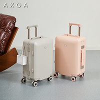 Valise de voyage rigide de luxe avec serrure TSA, roulettes silencieuses, légère, résistante à l'eau, 18, 20, 24, 26 pouces