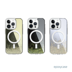 Étui de téléphone portable en résine miroir dorée - Product Image 5