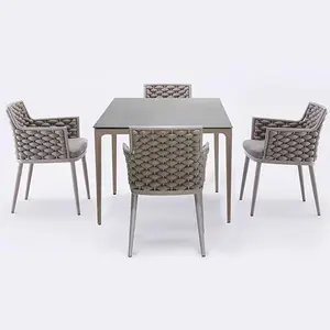 2023 современный простой открытый стул садовые наборы курортная мебель уличные стулья из ротанга для ресторанов и кафе