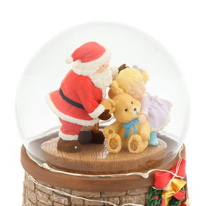Gran oferta, globo de agua Musical de Papá Noel pintado a mano de poliresina hecho a mano para regalos de Navidad y decoración del hogar - Product Image 4