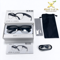Lunettes Intelligentes AIMB-G7 AI, Vidéo HD 1080P 8MP, Anti-tremblement, Demi-cadre Métallique, Enregistrement Vocal, Traduction, Transmission Wi-Fi avec Type-C