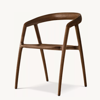 Chaises de salle à manger en bois massif fabriquées à la main, design moderne