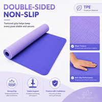 Tapis de yoga en TPE pour Pilates et yoga, guide d'alignement, tapis d'exercice pour la pratique de l'équilibre et l'entraînement au sol en studio