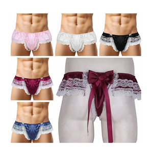 Le fabricant produit des strings en dentelle pour hommes, des sous-vêtements sexy, des strings pour la scène de nuit et des sous-vêtements révélant les fesses. - Product Image 1