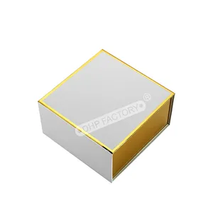 Luxus benutzer definierte Weißgold Magnet Geschenk box Modell Papier Box Caja de Zapatos Panettone Boho Brieftasche 20x20 Scatole Verpackung