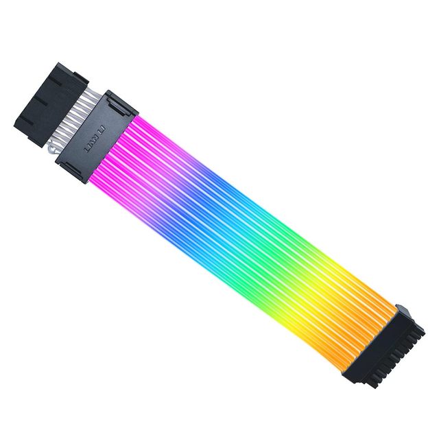 Lian Li Strimer Wireless 24-Pin RGB ATX Motherboard Power Extension Cable 2.4GHz Wireless Lighting Control 315mm (12.4 In) 12